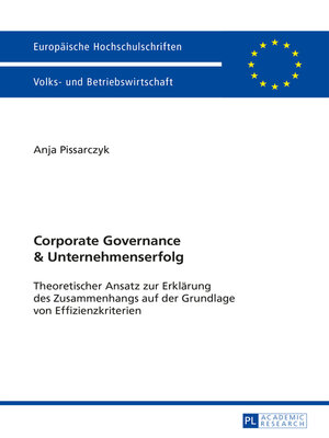 cover image of Corporate Governance und Unternehmenserfolg